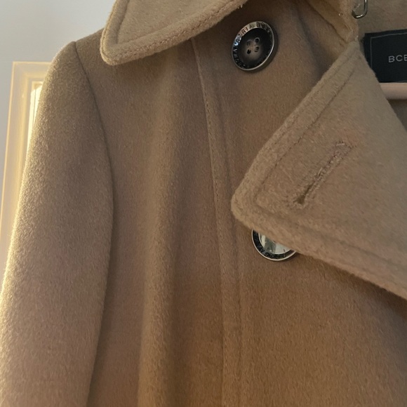 BCBG Wool and cashmere camel peplum coat size small - Picture 9 of 9